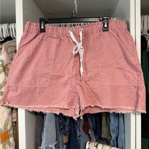 No Boundaries Pink Drawstring Shorts
